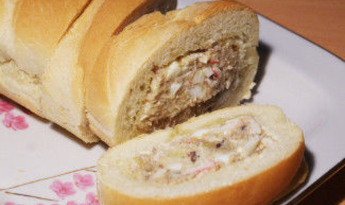 Батон с начинкой