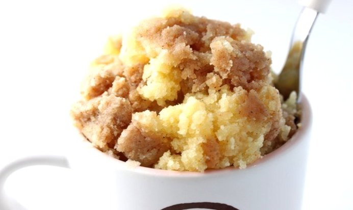 Сметанный кекс с корицей в микроволновке