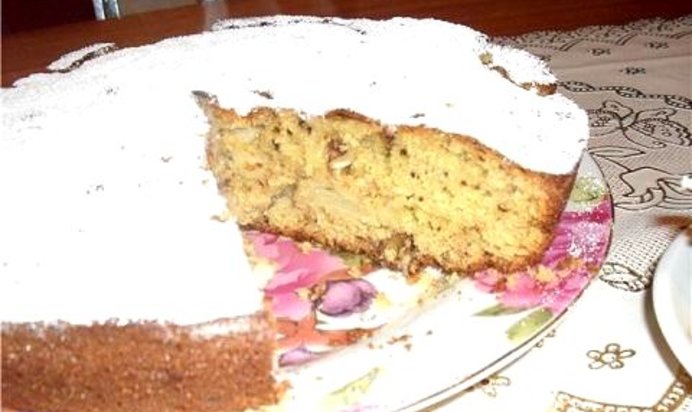 Кекс с яблоками