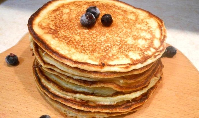 Блины на кефире с манкой