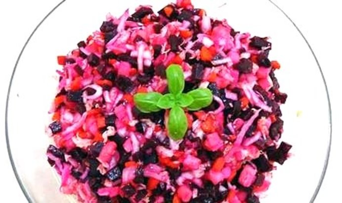 Винегрет со свежей капустой