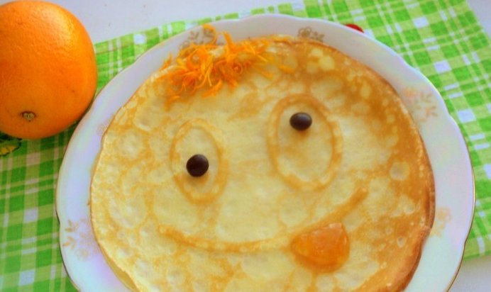Веселые апельсиновые блины