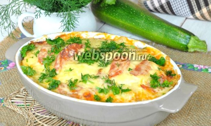 Запеканка с цукини и фаршем по-итальянски