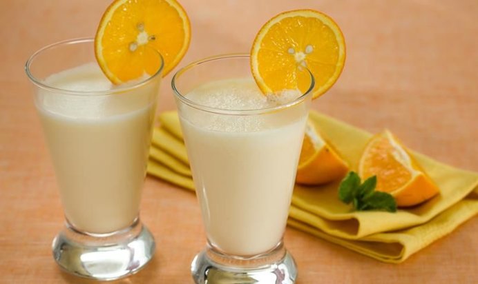 Апельсиновый молочный коктейль