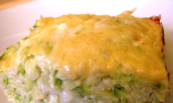 Запеканка из кабачков с рисом