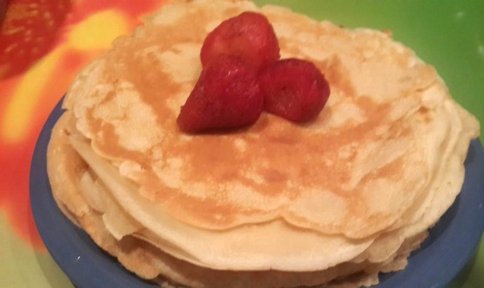 Блины на скорую руку на молоке и воде