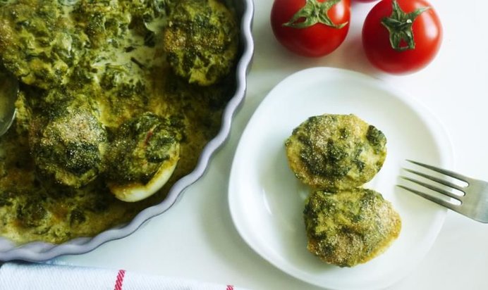 Запеканка из яиц и щавеля