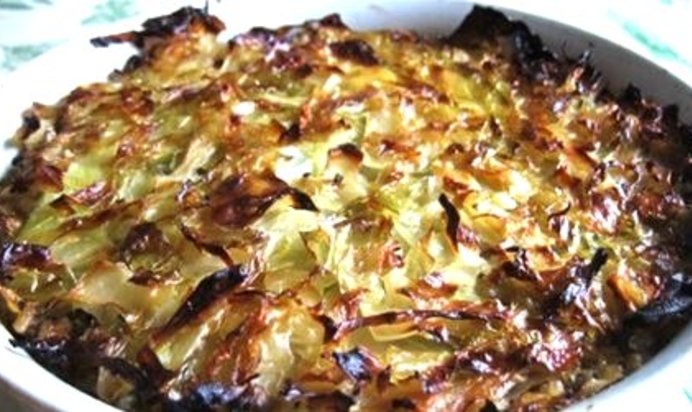 Капустная запеканка с манкой
