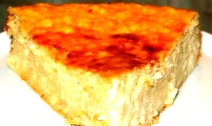 Творожная запеканка с яблоками и корицей на кефире