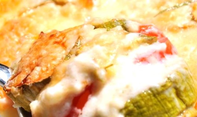 Запеканка из кабачков с помидорами