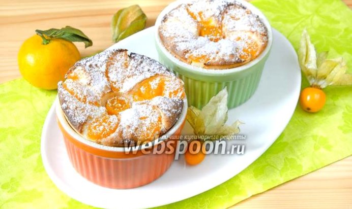 Творожная запеканка с мандаринами и физалисом