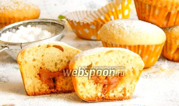 Маффины с вареной сгущёнкой