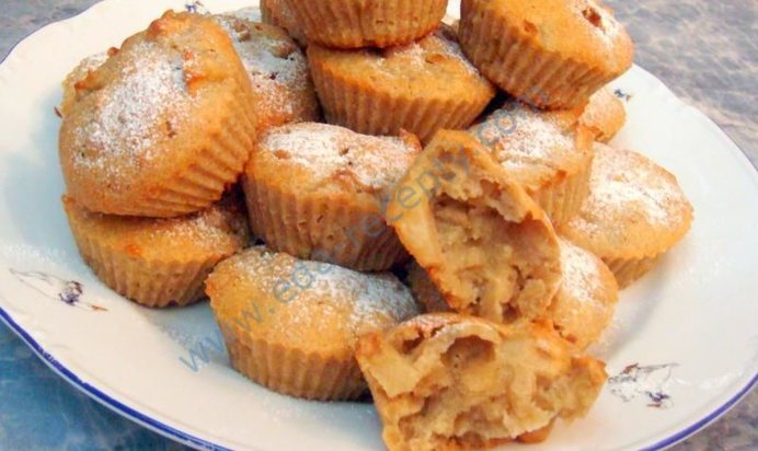 Кексы с яблоками