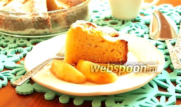 Кекс-пирог с персиками