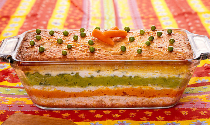 Творожная запеканка Три цвета