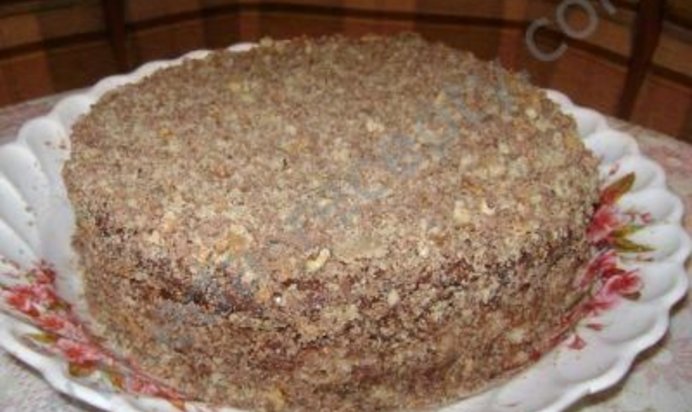 Торт бесквитный с курагой и апельсинами