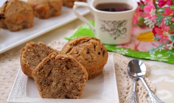 Мраморные кексы с шоколадом