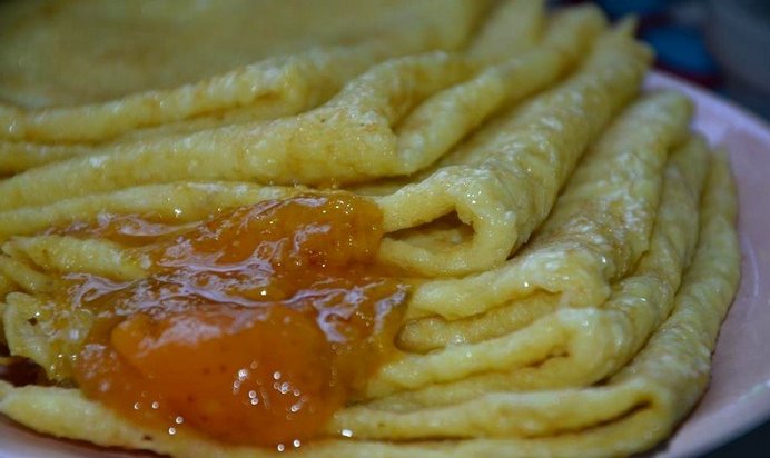 Блинчики домашние на молоке