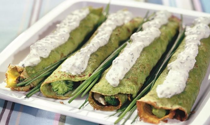 Зеленые блины