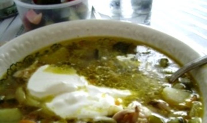 Рассольник с курицей