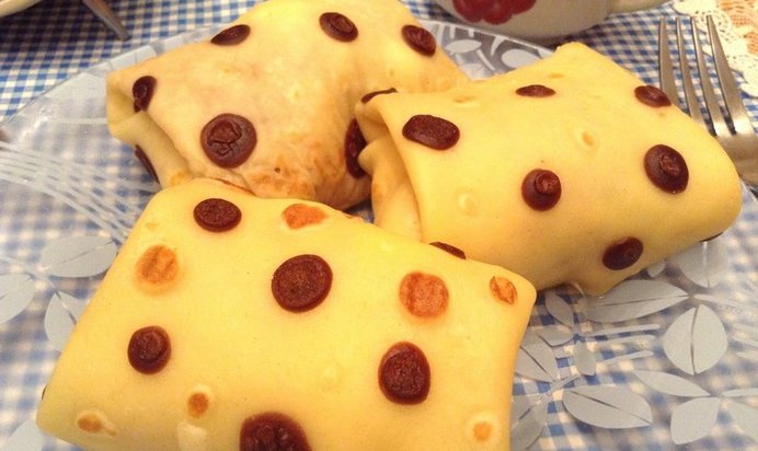 Блины в горошек: