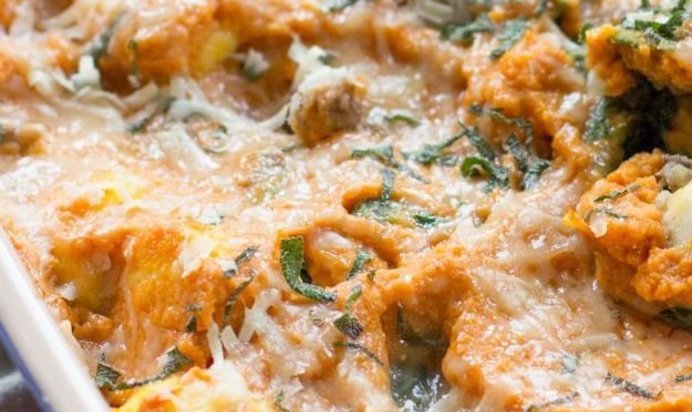 Мясная запеканка с тыквой