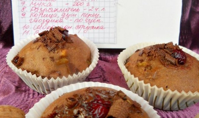 Маффины шоколадные с кабачками