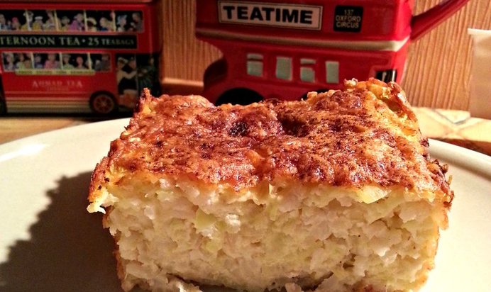 Рисовая запеканка с кабачками и сыром