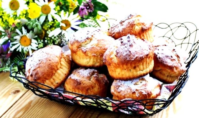 Творожные кексики в силиконовых формочках