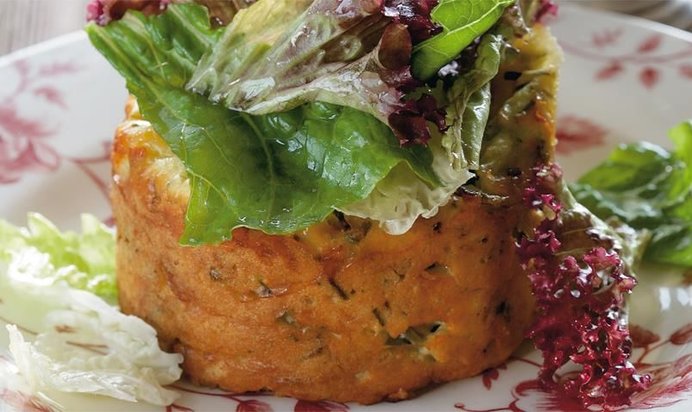 Несладкая запеканка с сыром и травами