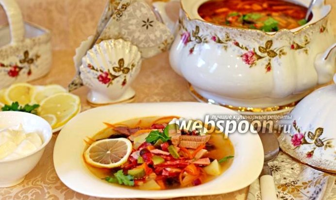 Домашняя солянка в мультиварке