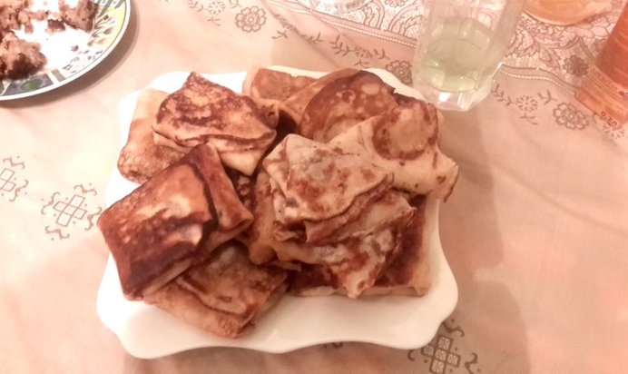 Тонкие блины с начинкой