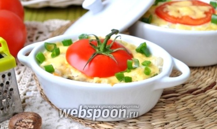 Запеканка перловая с курицей и маслинами