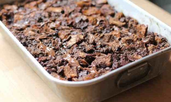 Французская запеканка с темным шоколадом