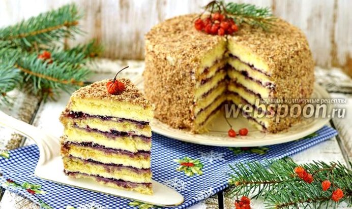 Песочный торт с джемом