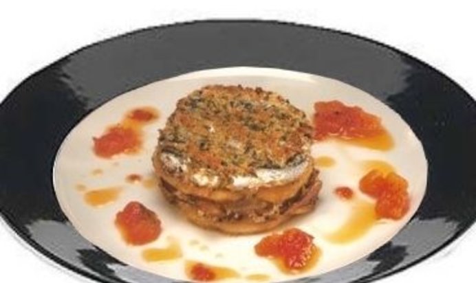 Тортино с анчоусами белыми грибами и картофелем