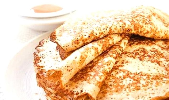 Блины на ряженке с кипятком