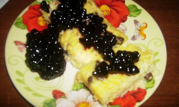 Запеканка с изюмом рисовая