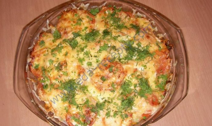 Запеканка с колбасой