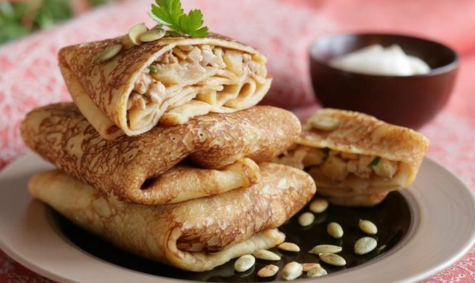 Блинчики с курочкой