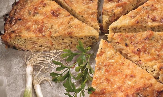 Сырная запеканка с капустой