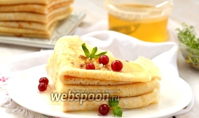 Блины на сыворотке без яиц