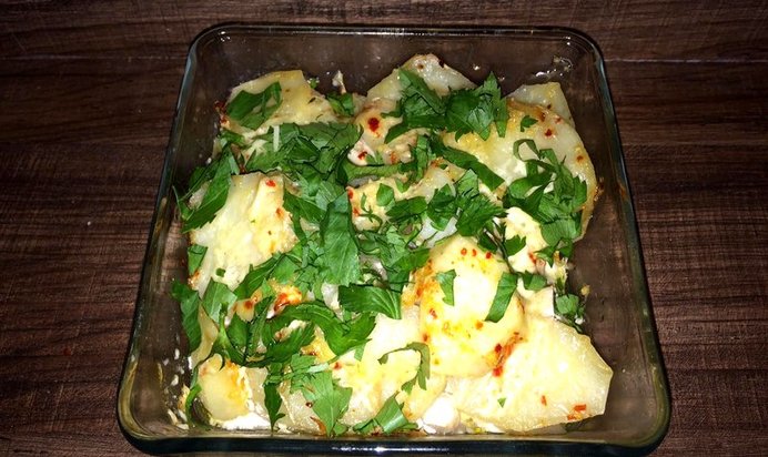 Картофельная запеканка с курицей