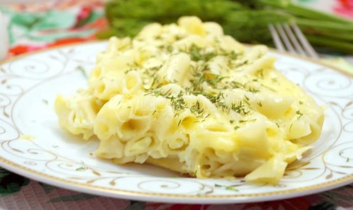 Запеканка из макарон с яйцами