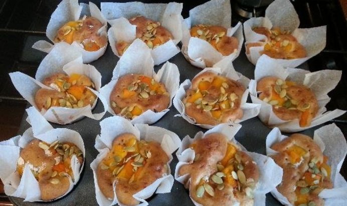 Маффины с розмарином и тыквой