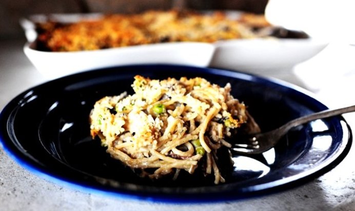 Запеканка с индейкой и спагетти