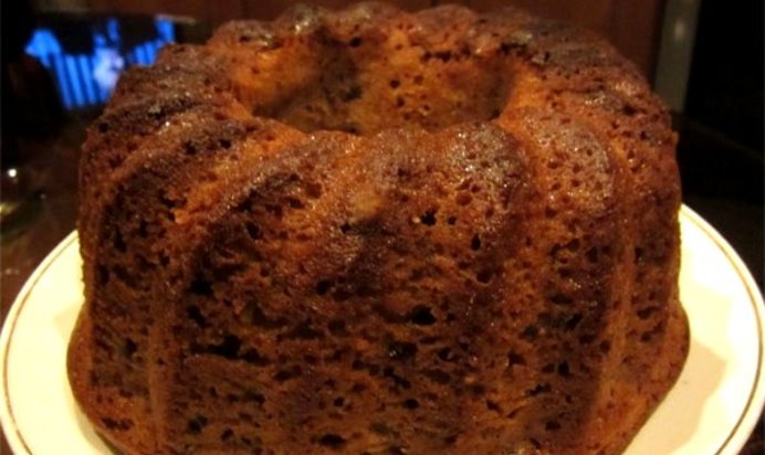 Кекс на кефире с вареньем