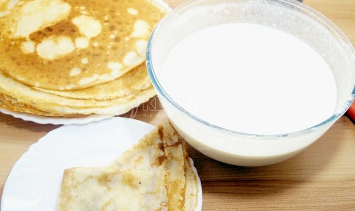 Тесто для блинов на молоке