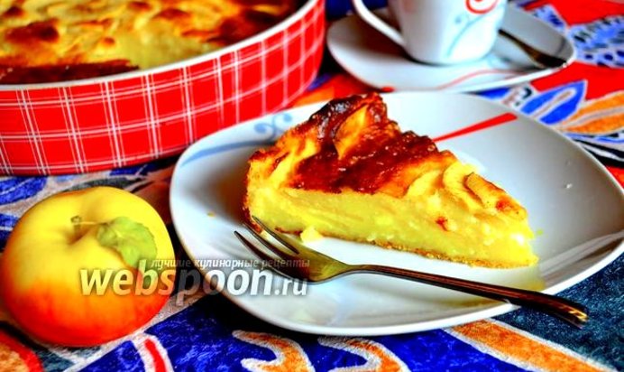 Творожная запеканка с яблоками