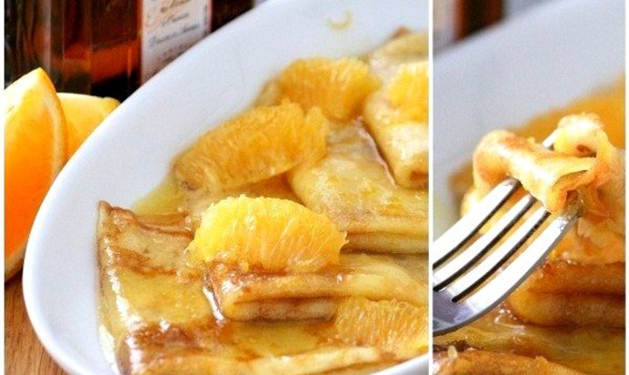 Блинчики в апельсиновой карамели